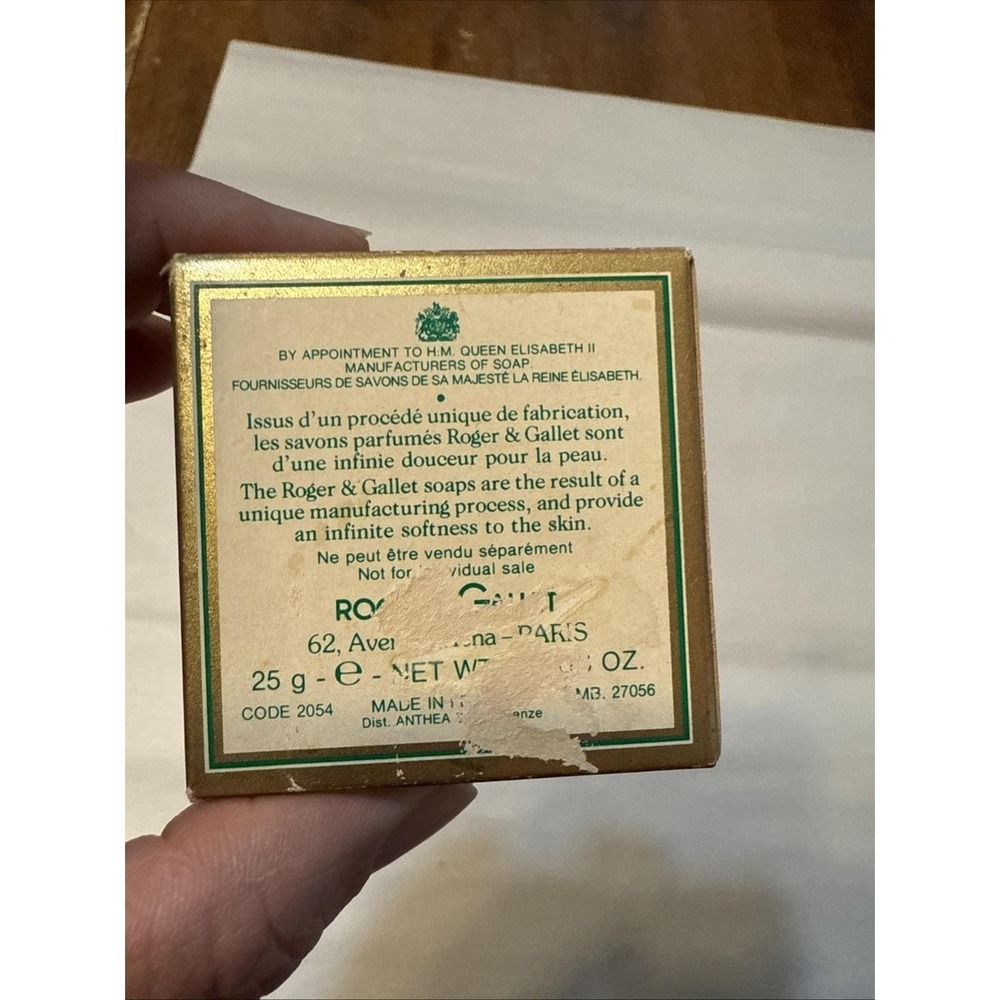 Vintage RogeR & Gallet Perfumed Hand Soap Tea Rose Carnation Orchid Sandal Wood - Picture 3 of 6